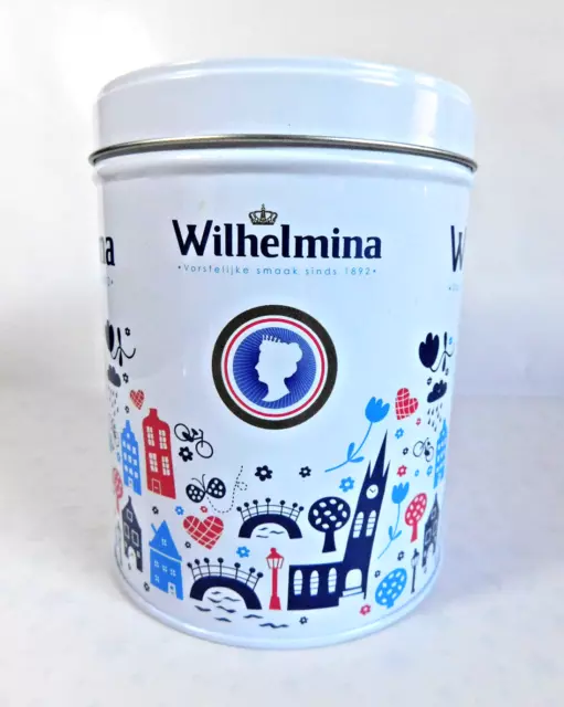 Wilhelmina Peppermint Pastilles Queen Netherlands Tin Windmill Bird Church Heart