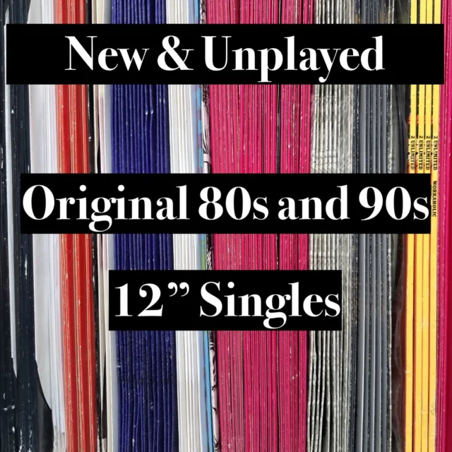 Original 80s & 90s Vinyl 12" Singles [All New/Unplayed] - Pick from 80 records