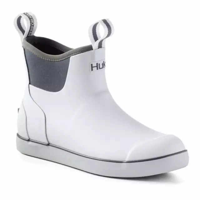 HUK Men's Rogue Wave Ankle Deck Boot Fishing White Size 8-10 Boating Pick  New