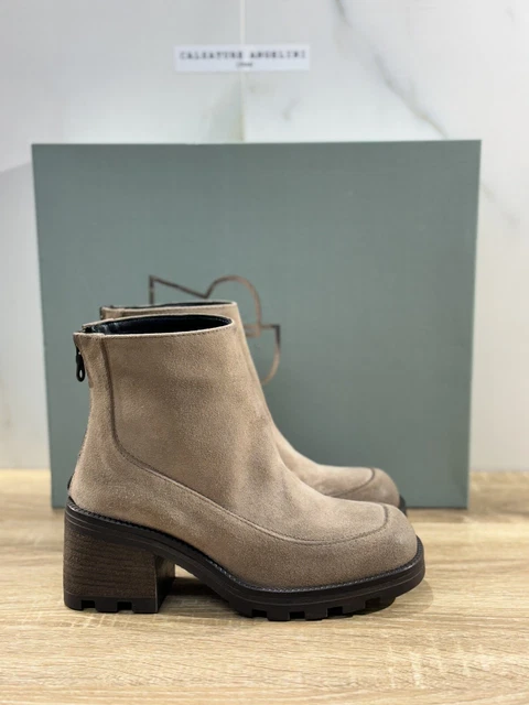 Bottines Urban Gemo Femme, Marron, Talon 9 Cm, Cuir, Pointure 38, Occasion