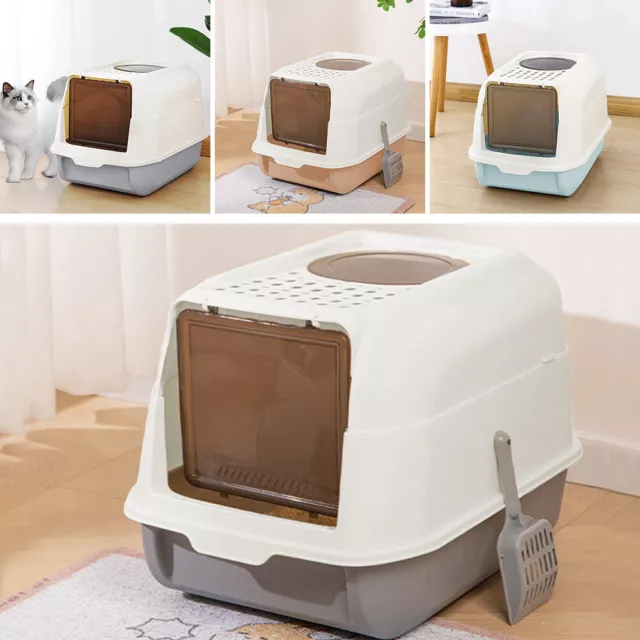 Cat Litter Box Self Cleaning Large Cat Litter Tray Anti-Splashing Cat Potty Tray