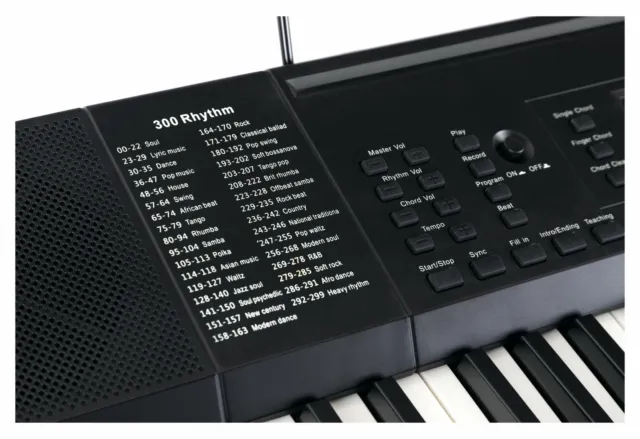 Clavier Piano Numerique Electrique Synthetiseur 61 Touches 300 Sons LCD Noir 4
