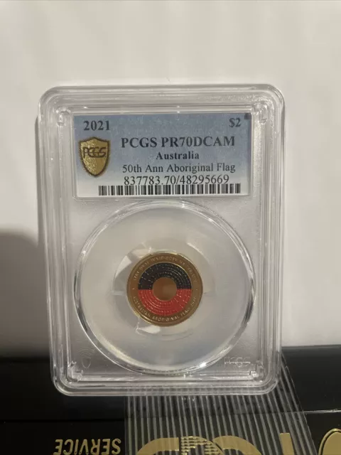 2021 Two Dollar $2 50th Ann Aboriginal Flag Coin PCGS PR70DCAM