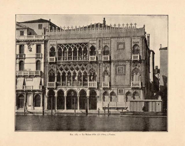 Italia Venezia Ca D Oro Venise La Maison D Or 1907 Old Print