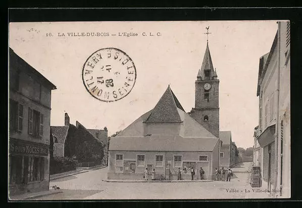 CPA La Ville-du-Bois, L´Eglise 1912