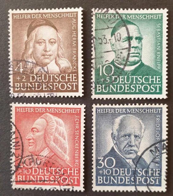 Bund Helfer der Menschheit MiNr. 173-176 gestempelt Pracht