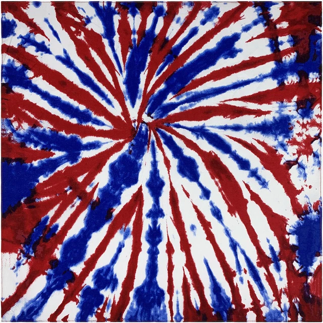 Unisex Swirl Tie Dye Mosaic  Hip Hop 100% Cotton Square Bandana Scarf Headband
