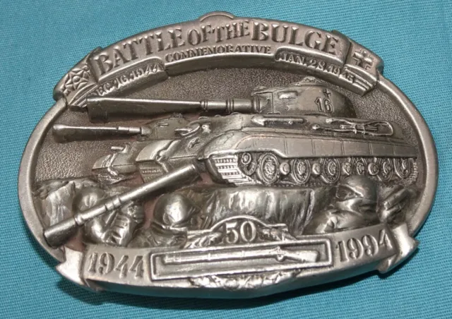 1994 GAP = Battle of the Bulge WWII Commemorative Vintage Belt Buckle
