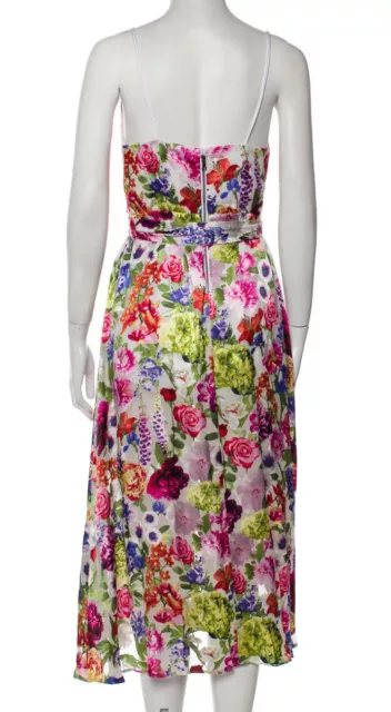 New Alice & Olivia Flower Print Long Slip Dress Sz 6 $640 2