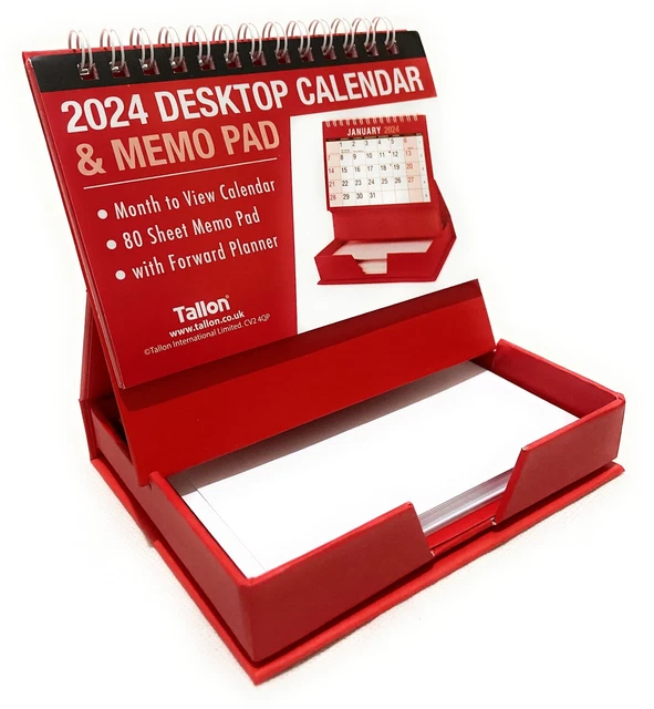 DESKTOP MONTH TO View Calendar 2024 With Tear Off and Memo Note Pad. 8