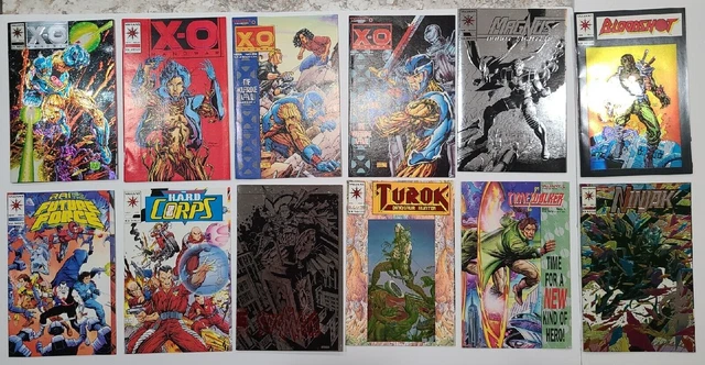 Lot of 12 Valiant Comics. Bloodshot/XO Manowar/Turok/Ninjak/Hard Corps/Rai