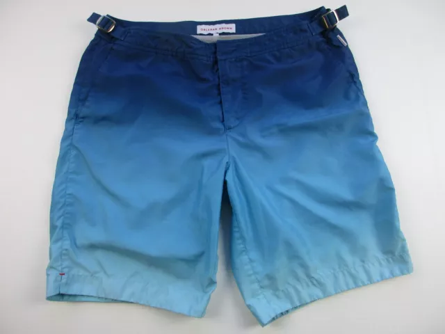 Mens 32 Orlebar Brown OB Classic Dane blue mesh lined swim trunks shorts