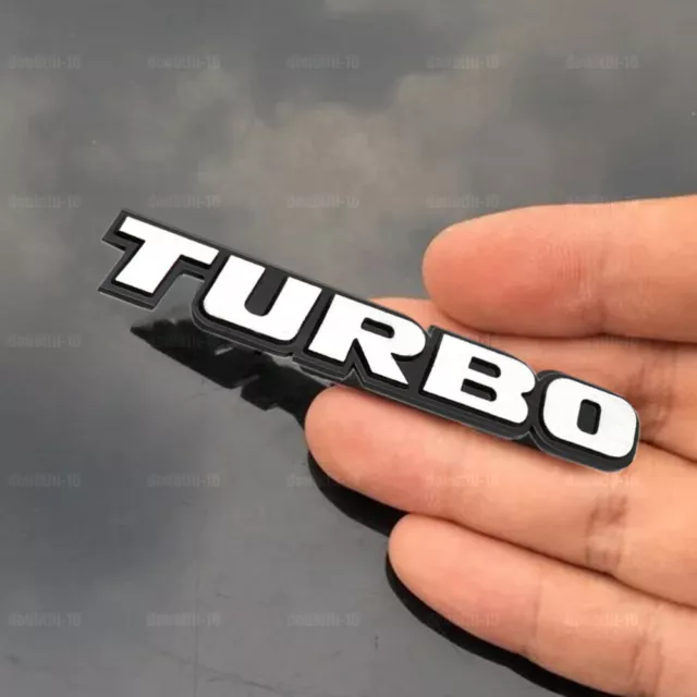 3D TURBO Logo Emblem Sticker Body Rear Tailgate Badge Decoration Car Accessories