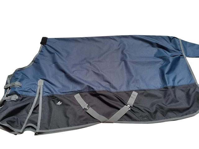 Standard Neck Horse Turnout Sheet 1200D Waterproof 70" Navy Blue TGW RIDING