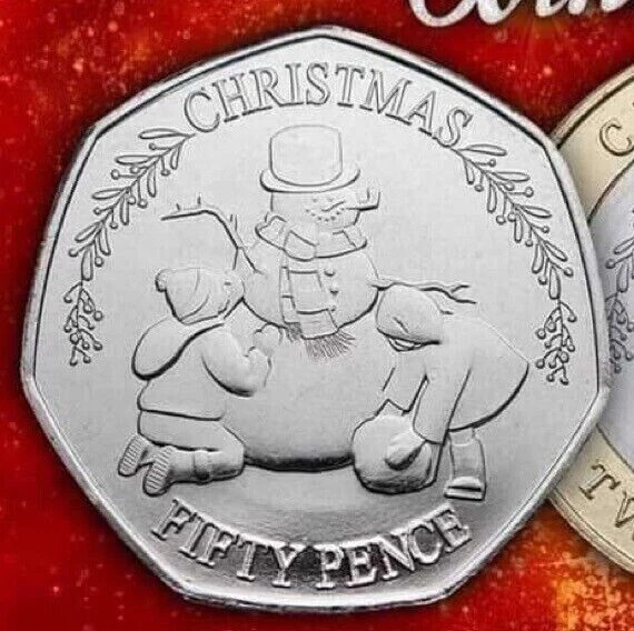 2023 GIBRALTAR CHRISTMAS 50p Coin in stock Full seal bag 50 coins 369.