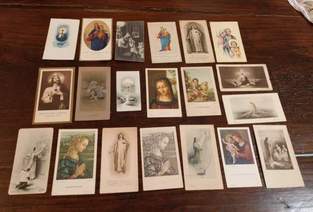 Santini Antichi HOLY CARD Lotto Di 20 Santini Misti