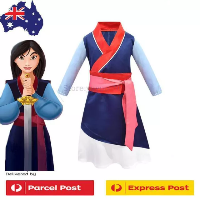 Hua Mulan Cosplay Costume Book Week Party Fancy Dress Han clothing Kid & Adult