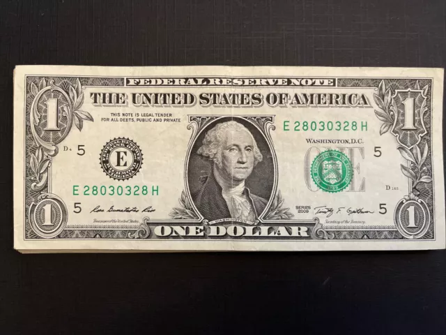 SUPER REPEATER QUAD (FOUR DIGITS) $1 Dollar NOTEs SERIAL NUMBER - BUY ONE or ALL