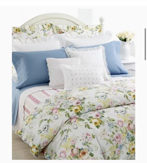 Vintage Rare Ralph Lauren Home Lake Floral Shabby&Country Cottege Twin Comforter