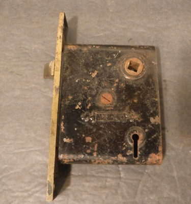 Antique Vintage Nashua Door Lock With Dead Bolt Brass Face Plate