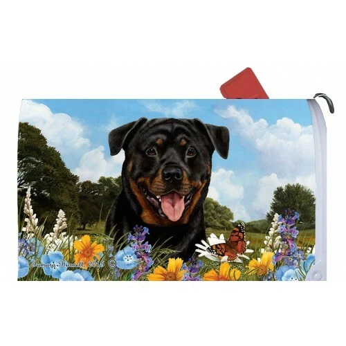 Magnetic Mailbox Wrap (Summer) - Rottweiler 56002
