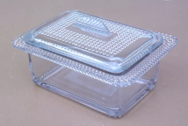 GROS beurrier verre transparent déco cuisine table chambre d'hôtes butter dish