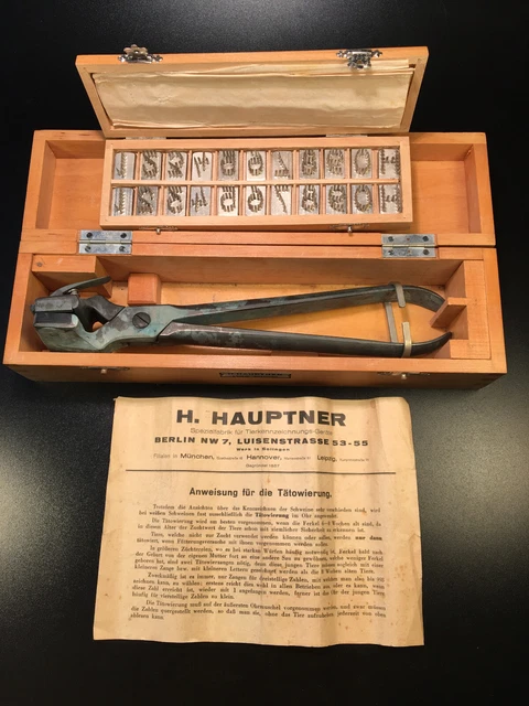 Alte  H. Hauptner Berlin - Solingen Tätowierzange  / 40er Jahre