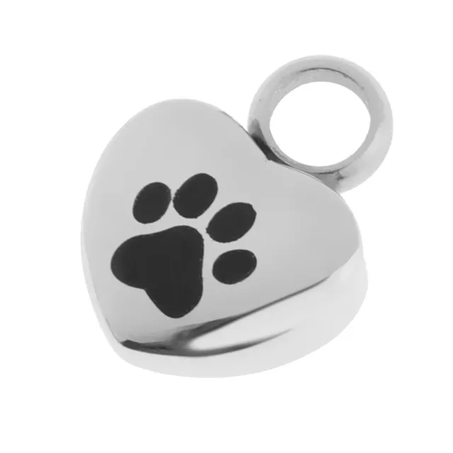 Dog Claw Heart Shape Memorial Cremation Jewelry Urn Pendant Pet Ashes Holder