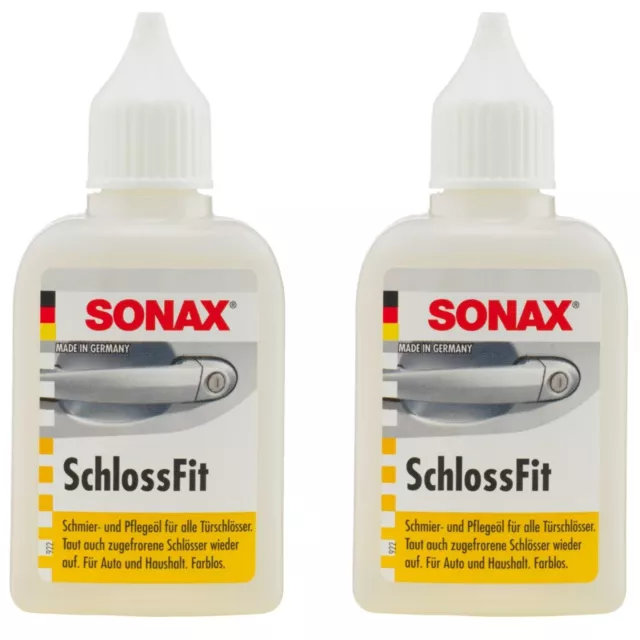 2x PACK Sonax Schloss-Fit Öl-Spray Pflege-Öl Schmieröl Tür-Schloss Schloss-Öl
