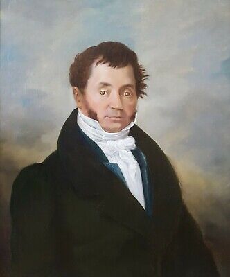 19th Century Portrait Painting, Oil on Canvas Portrait of a Man, French School