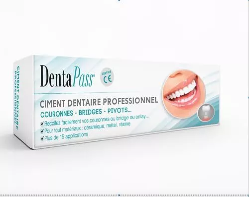 Ciment Dentaire | Colle Dentaire Pour Couronne, Bridge, Dent sur Pivot | Qualité