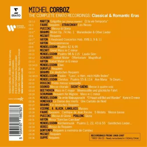 Michel Corboz Michel Corboz: The Complete Erato Recordings: Classical & Rom (CD)