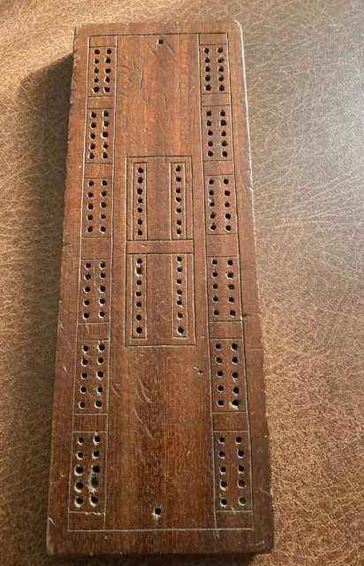 Red Wood Mahogany Colour Wooden Cribbage Board