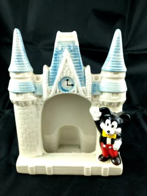 Disney Mickey Mouse Magic Castle Porcelain Picture Frame Japan (SCB)