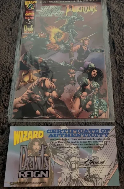 Silver Surfer and Witchblade: Devils Reign 1/2 Wizard mail away with certificate