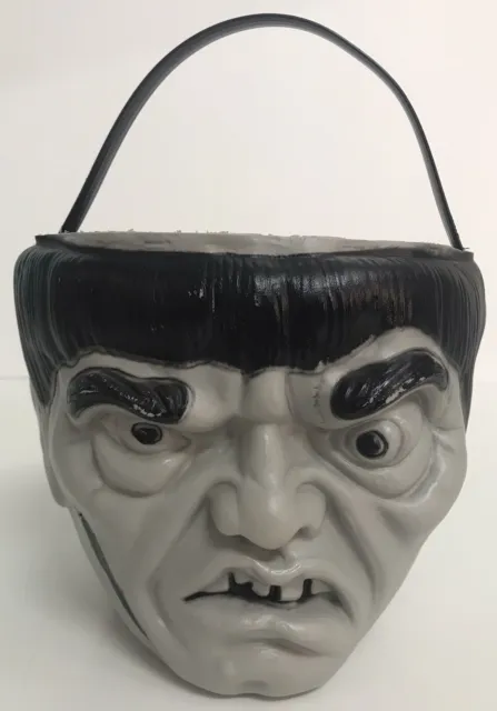 Vintage Halloween Empire Blow Mold Frankenstein Igor Monster Candy Pail Bucket