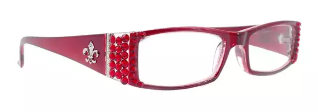 The French, (Bling) (Fleur De Lis) Women Reading Glasses W (Light Siam) European