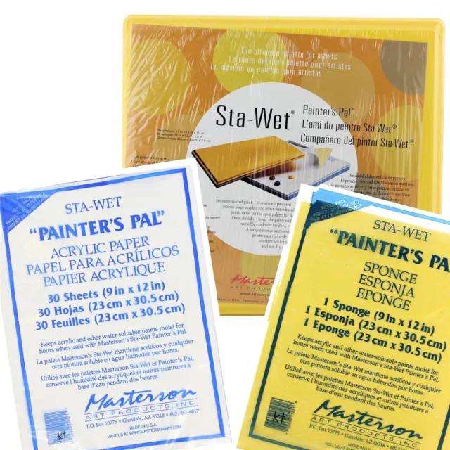 Sta-Wet Stay Wet Painters Pal Palette Masterson palette refill sheet sponge