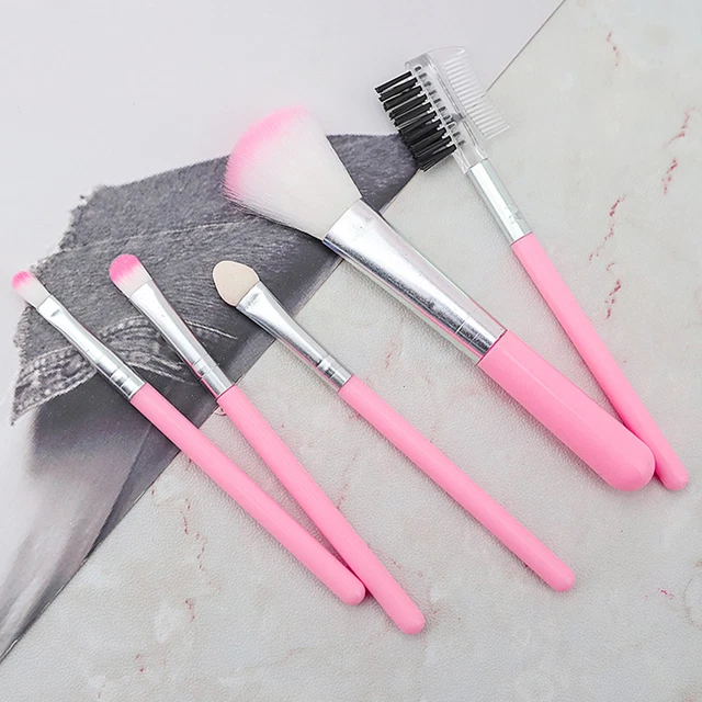 5pcs/set Makeup Brushes Handle Convenient Powder Foundation Brush Fiber Hair