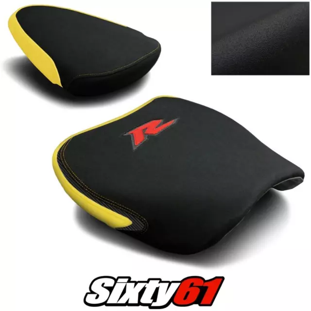 Suzuki TL1000R Seat Covers 1998-2002 2003 Yellow Red Logo Luimoto Tec-Grip Suede