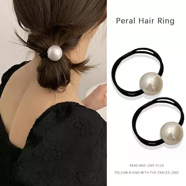 Korean Style Simple Pearl Elastic Hair Ties Sweet Round Ball Ponytail Hair Ro Sp