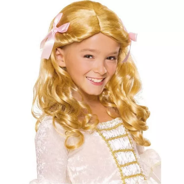 Halloween Cosplay Rubie's Gracious Princess Blonde Wig w/ Bows Washable Ages 6+