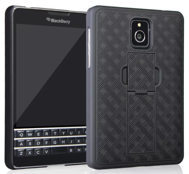 Black Kickstand Slim Case Hard Cover For Blackberry Passport (At&T, Sqw100-3)