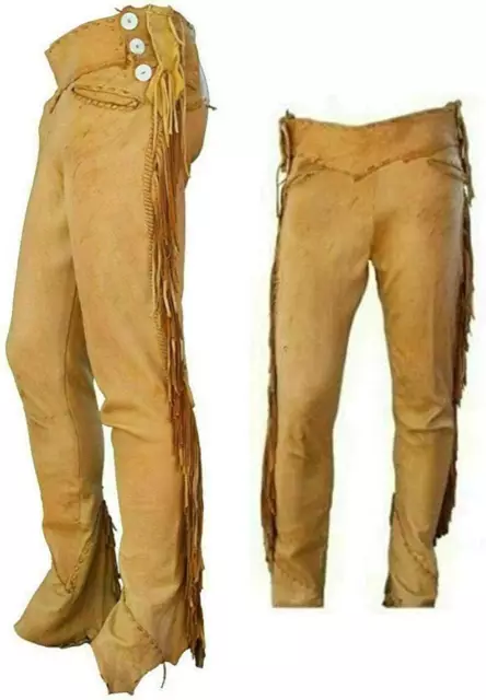 Men Cowboy Pant Men Western Pant Men Native Indian Pant Men’s Leather Pant