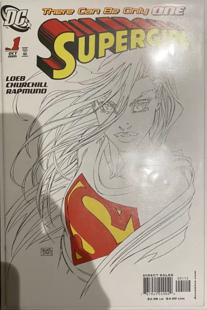 Supergirl #1   (BLACK & WHITE SKETCH) Cover Michael Turner Variant, NM