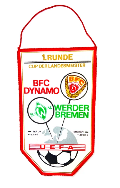 EC I 88/89 BFC Dynamo - SV Werder Bremen, grünes Emblem, 06.09.1988
