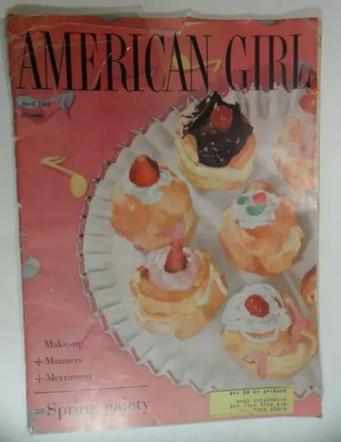 American Girl Magazine April 1958 Coca Cola Coke 7 Up Ad Margaret Goff Clark