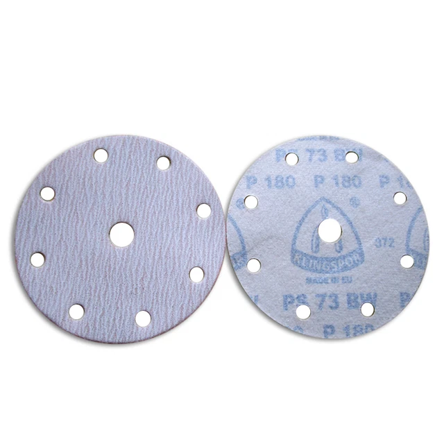 6" PS73 9-Hole Flocking Dry Disc Sandpaper 80#-1200# Grit Hook & Loop Sand Paper