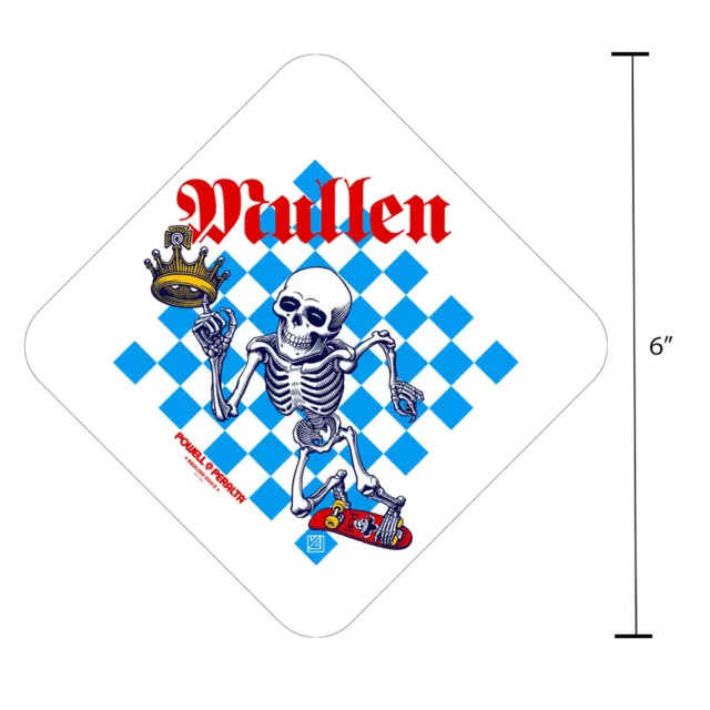 Powell Peralta Rodney Mullen Skeleton Chess Skateboard Sticker 6" Bones Brigade