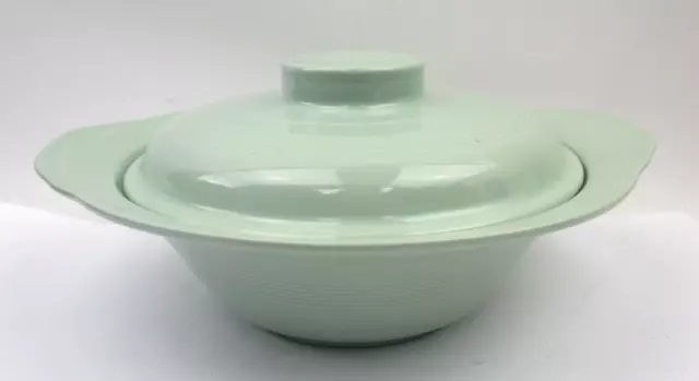 1940sWoods Ware Beryl Lidded Serving Bowl Tureen Dish Utility Ware